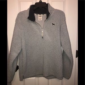 Fleece three quarter zip up